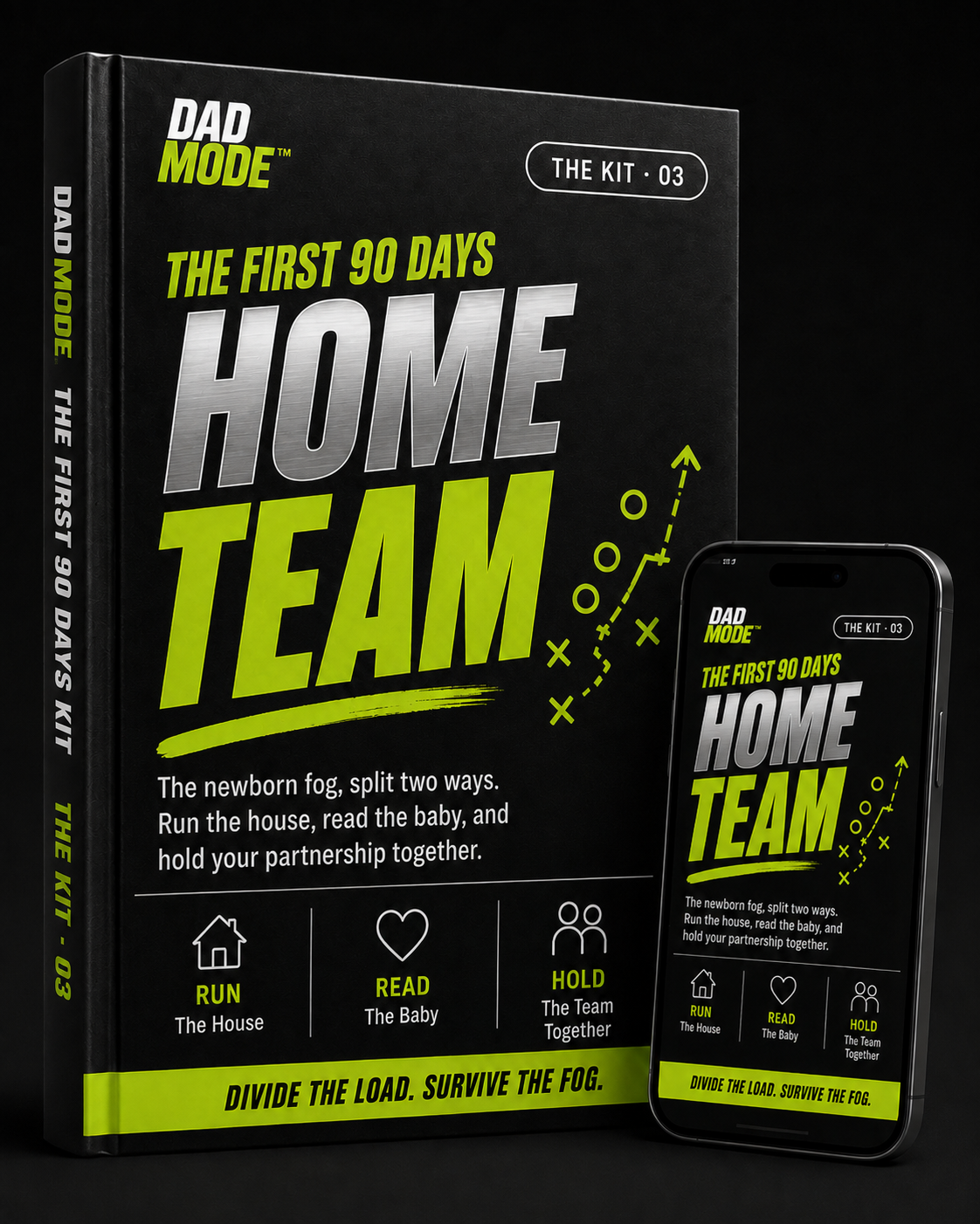 The First 90 Days Kit: Home Team shown as a book and on a phone