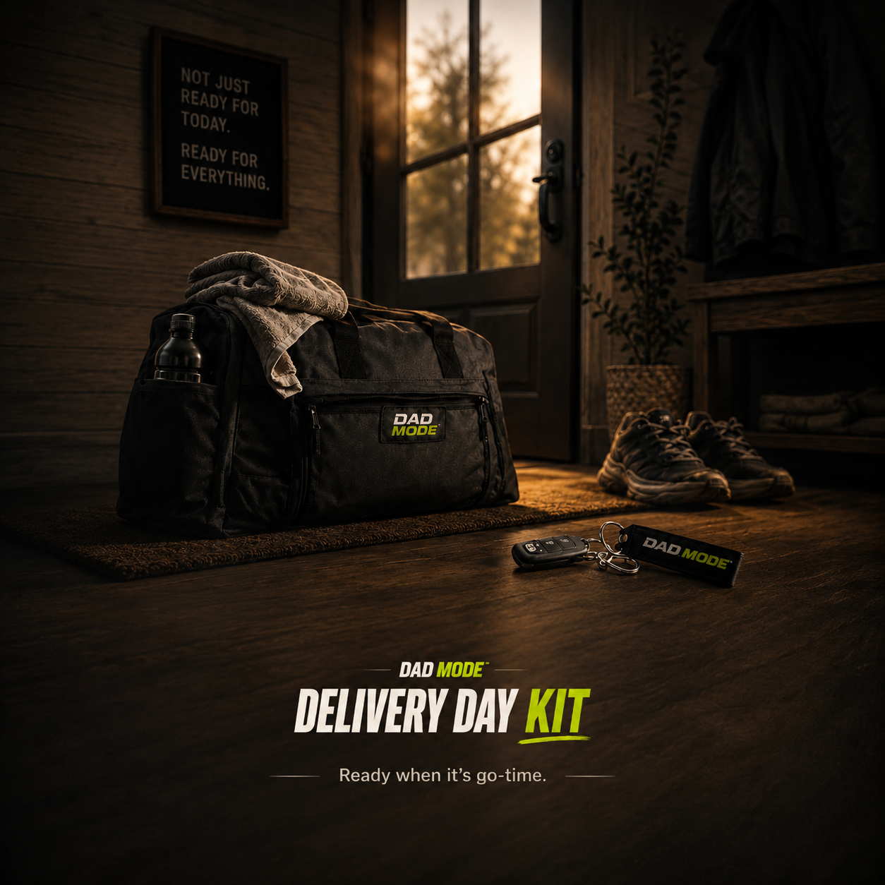 Dad Mode Delivery Day Kit with packing lists and day-of checklist